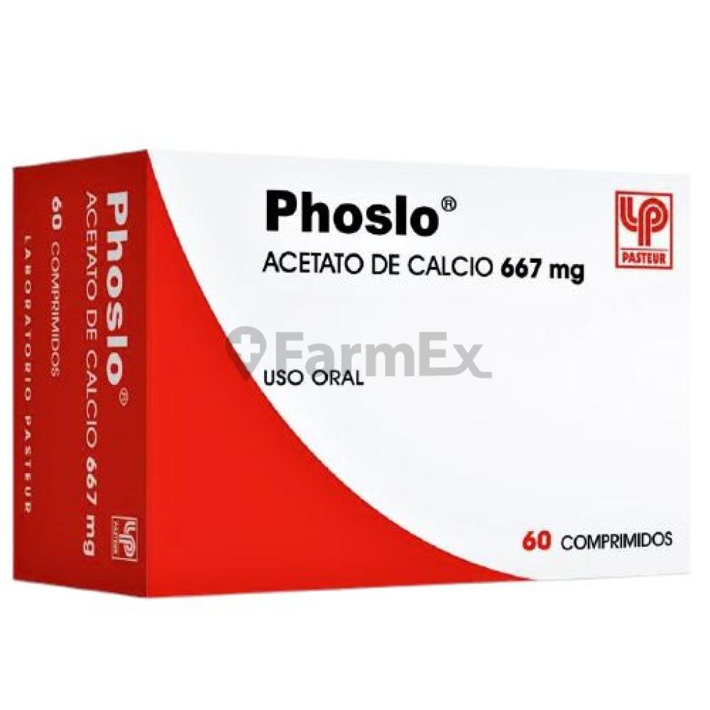 Phoslo 667 mg x 60 comprimidos "Ley Cenabast" PASTEUR